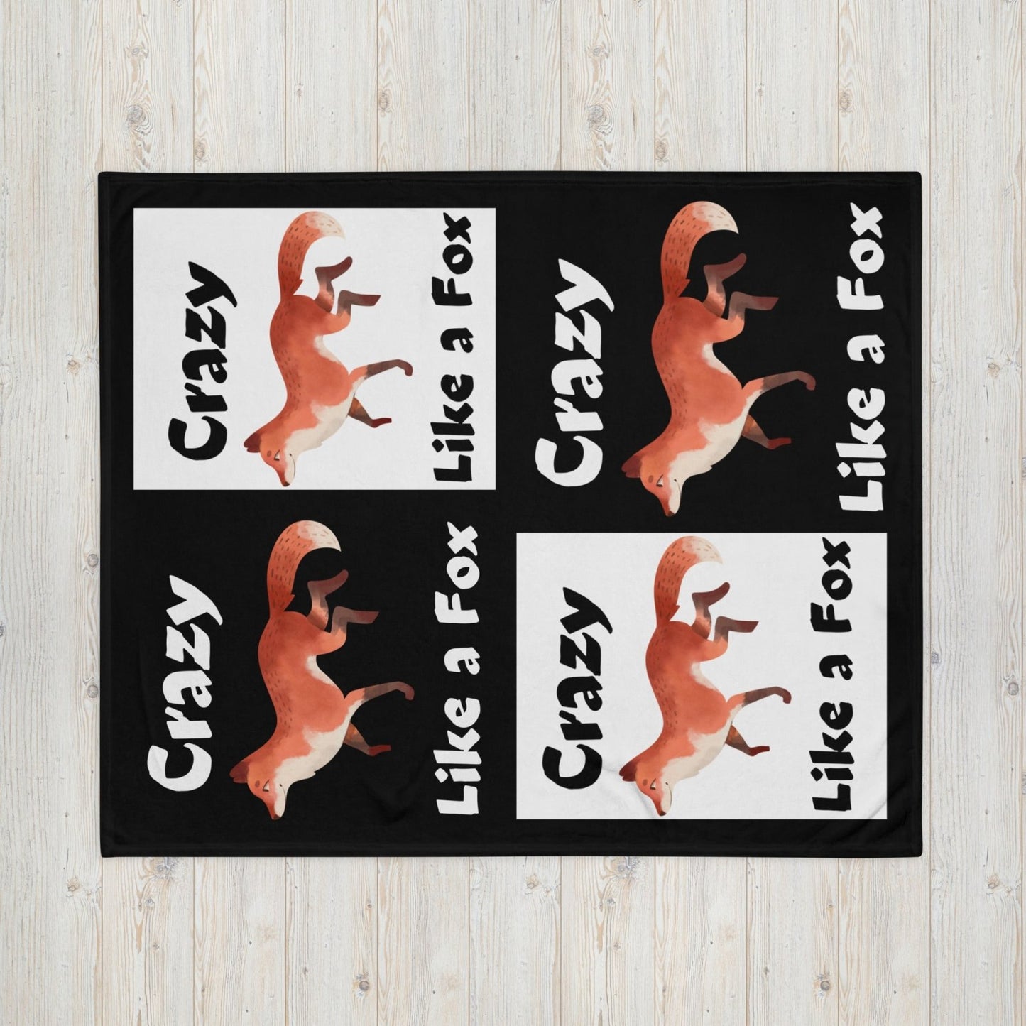Crazy Like a Fox Throw Blanket - Death World LLC - 50″×60″