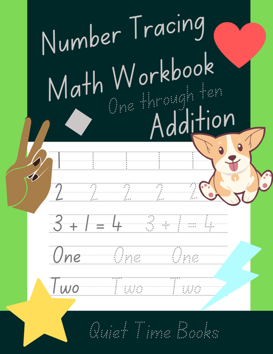 Digital Printable: Addition Number Tracing Math Workbook - Death World LLC - 