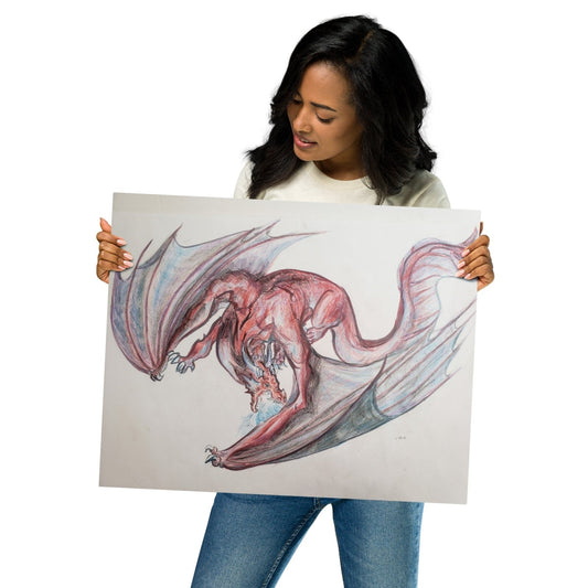 Metal Print: Fire Drake - Death World LLC - 8″×10″