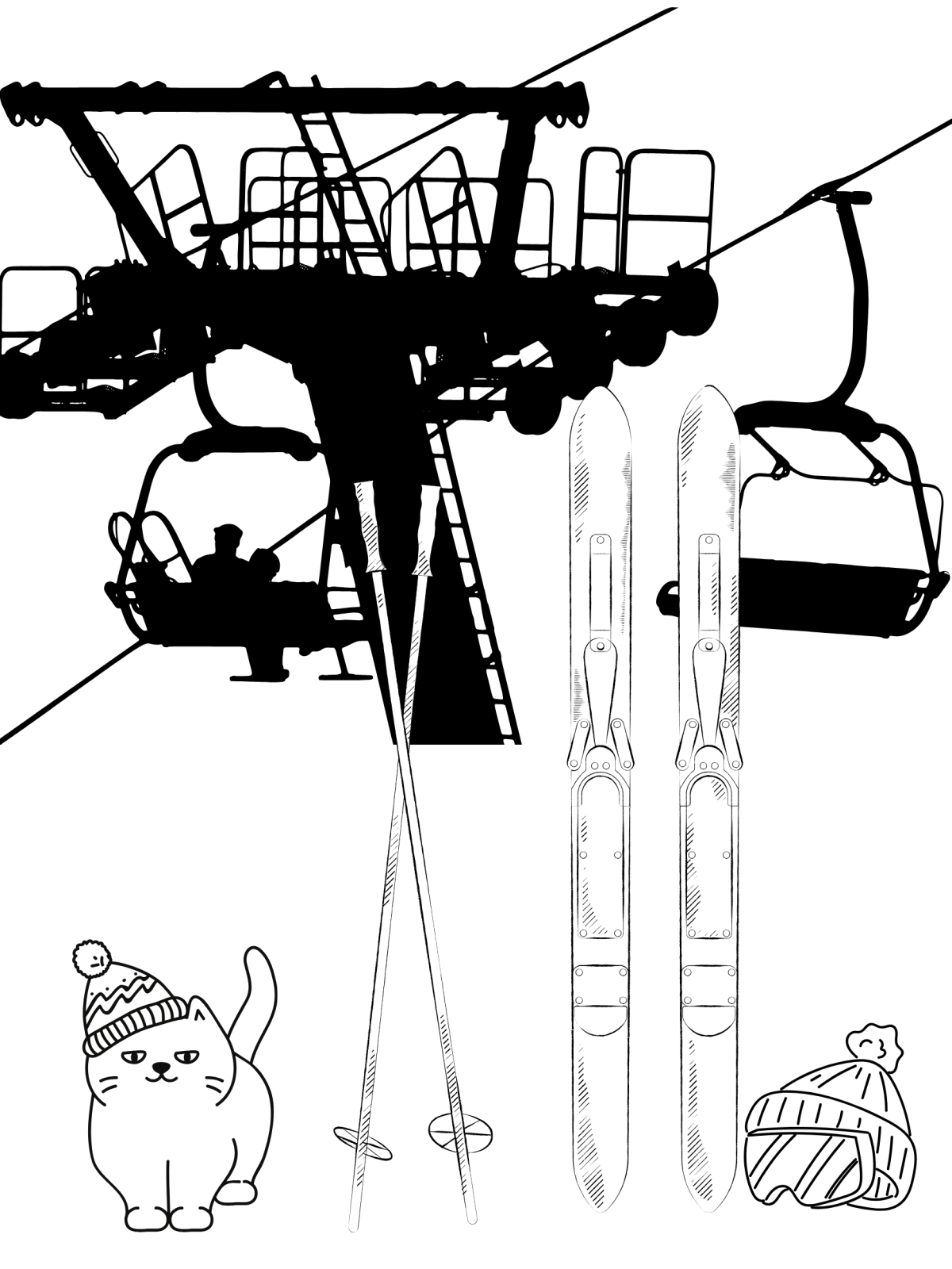 Printable: Skiing Activity Pages - Death World LLC - 