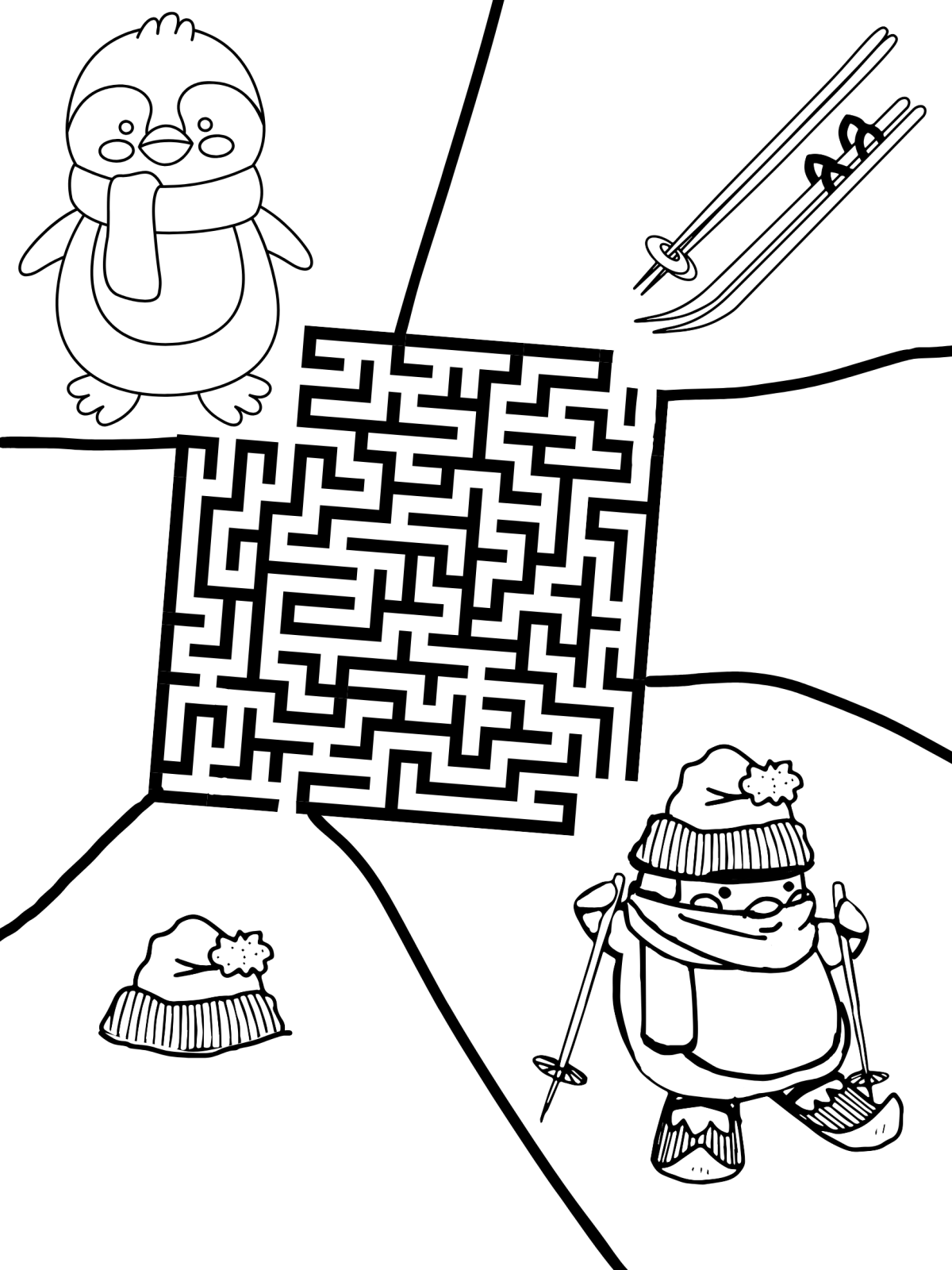 Printable: Skiing Activity Pages - Death World LLC - 