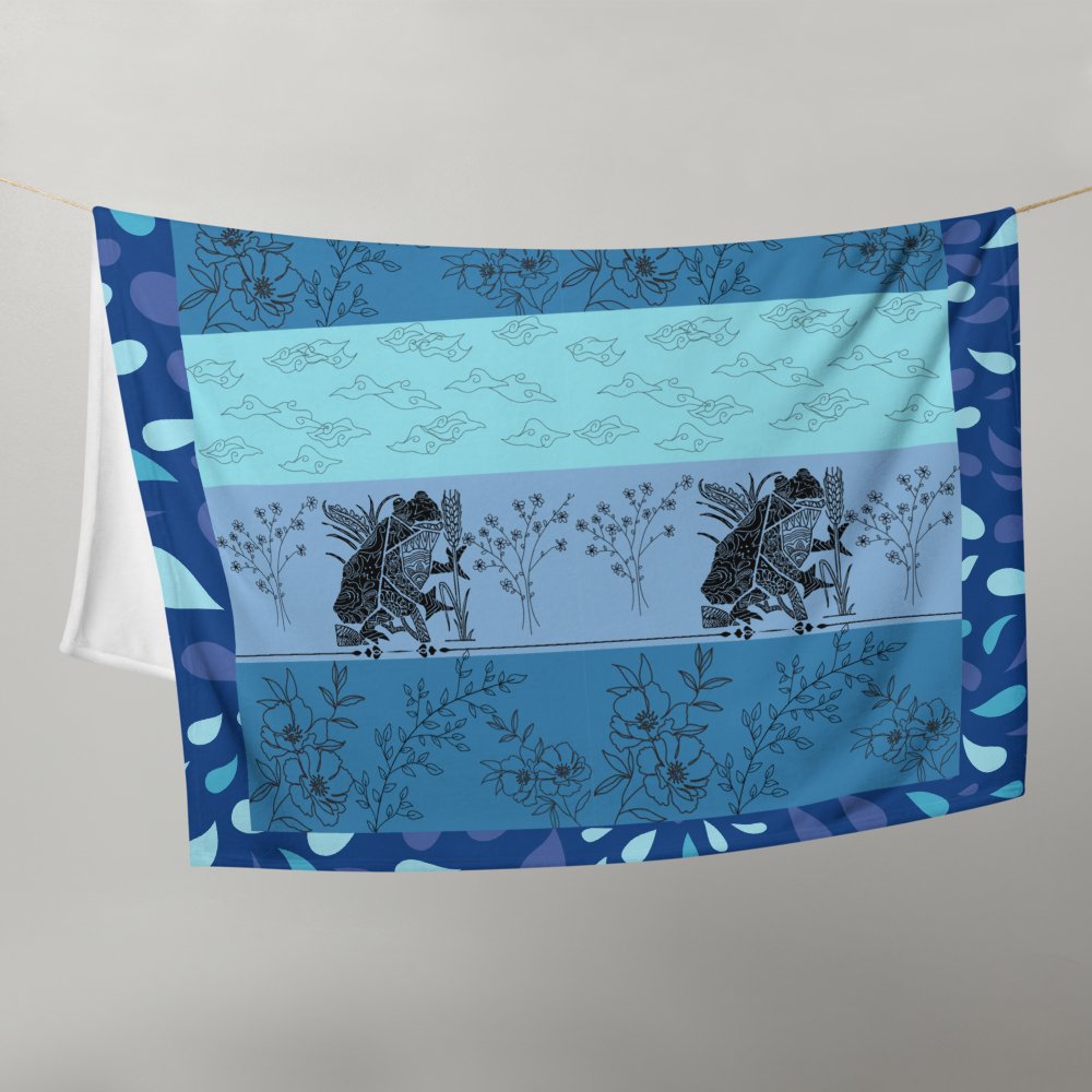 Wheat Frog Throw Blanket - Death World LLC - 50″×60″
